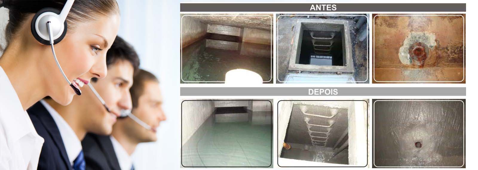 Impermeabilização de cisterna e caixa